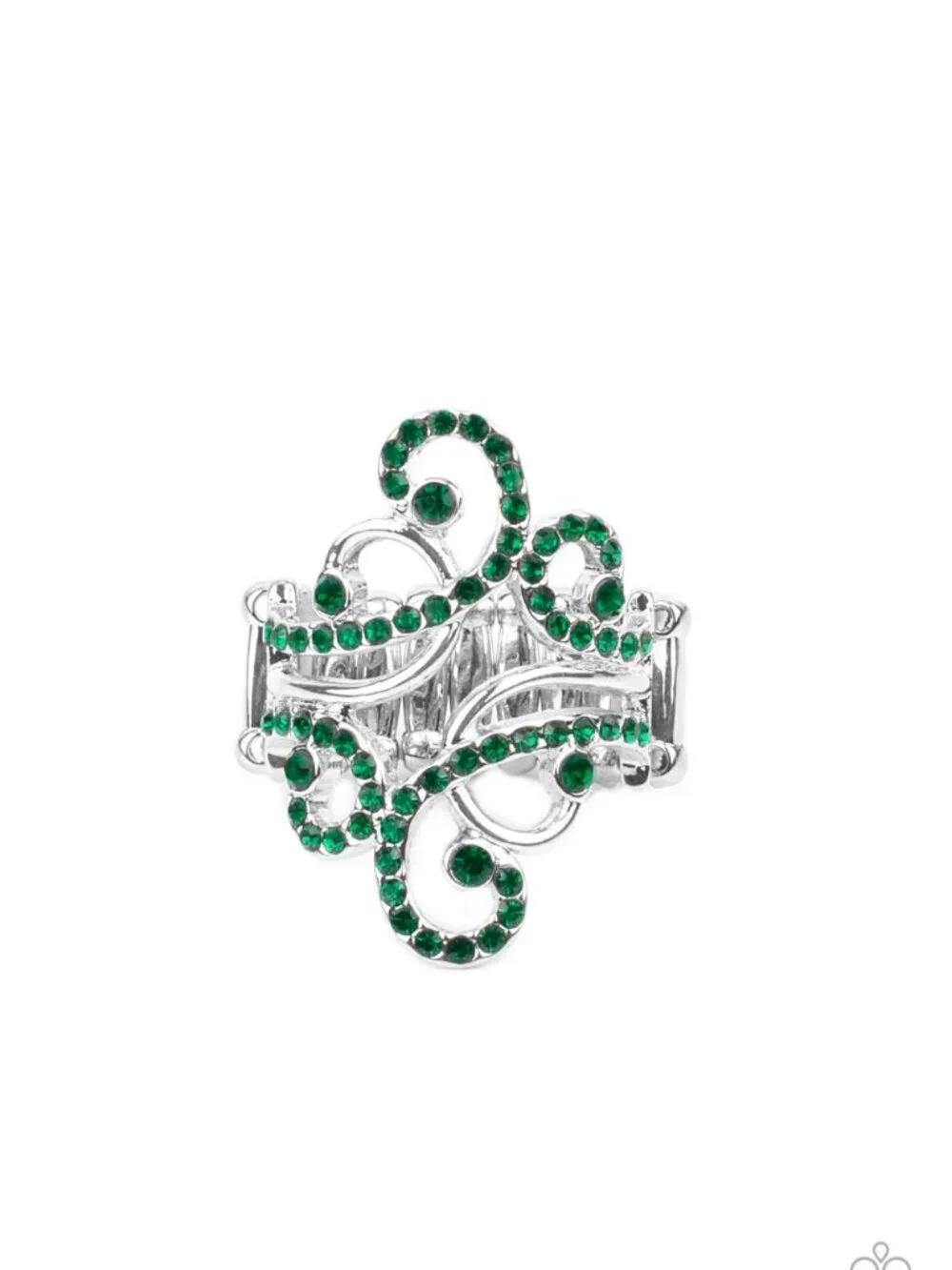 Paparazzi Jewelry Accessories - Billowing Beauty - Green Ring - Vintage